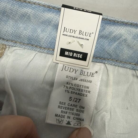Judy Blue SKINNY FIT CAPRI Size 5/27 Light Wash Stretch Denim Mid-Rise NEW - Picture 9 of 11
